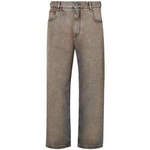 FENDI Straight Leg Denim Jeans Men GREY Pants